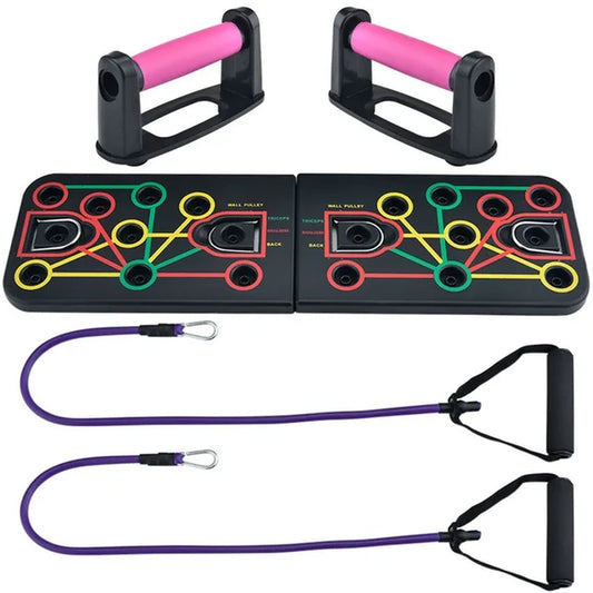 9 in 1 Push up Rack Board Men Women Comprehensive Fitness Exercise Stands Body Building Training System Sport Home Gym