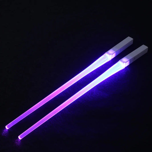 1Pair LED Luminous Chopsticks Light up Dinning Party Tableware Multicolor Kitchen Accessories Led Stick Kitchenware Idea Product