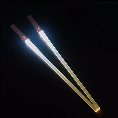 1Pair LED Luminous Chopsticks Light up Dinning Party Tableware Multicolor Kitchen Accessories Led Stick Kitchenware Idea Product