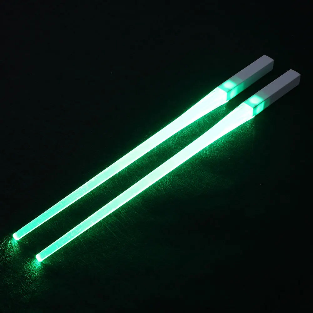 1Pair LED Luminous Chopsticks Light up Dinning Party Tableware Multicolor Kitchen Accessories Led Stick Kitchenware Idea Product